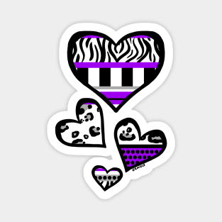 Purple Y2K Busy Stripes Magnet