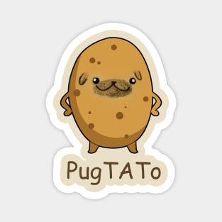 Pugtato Funny Pug Dog Magnet