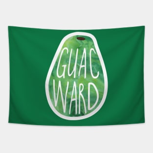 GUACward - funny avocado pun Tapestry