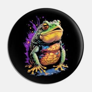 Toad lots of color splash purple green nature lovers Pin