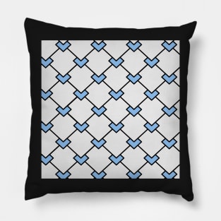 blue and white diamond pattern Pillow