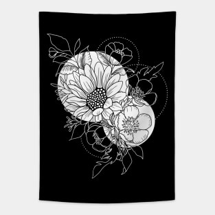 Abstract sunflower Tapestry