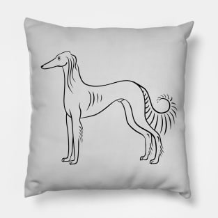 Standing Saluki Pillow