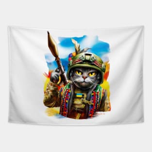 Ukrainian cat grenade launcher Tapestry