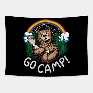 Go camp! Bear Tapestry