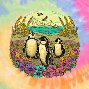 Spring penguins by the Ocean Shore T-Shirt