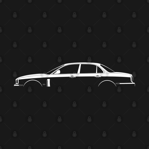 Jaguar XJ Portfolio (X358) Silhouette by Car-Silhouettes