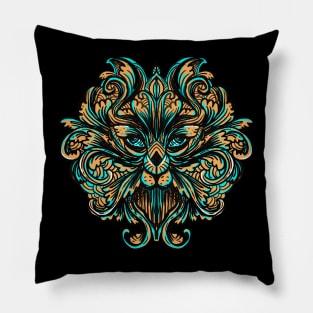 fox floral ornament Pillow