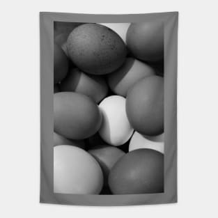 Chicken Eggs in Black and White Tapestry