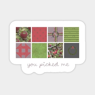 "You Picked Me" Apple Cider Blocks Magnet