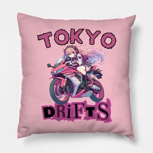 Tokyo Anime girl drifting Pillow