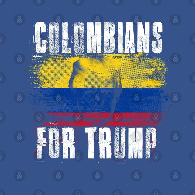 Colombians For Trump - Trump 2020 Patriotic Flag by Family Heritage Gifts