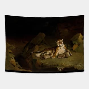 Tiger and Cubs by Jean-Léon Gérôme Tapestry