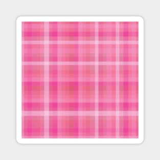 Pale Pink Plaid Magnet