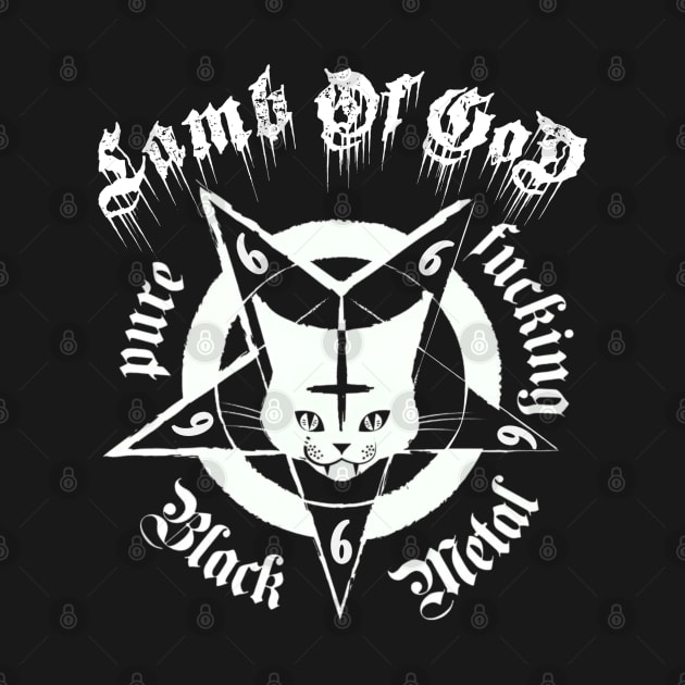 Cat metal lamb of god art by alea crew