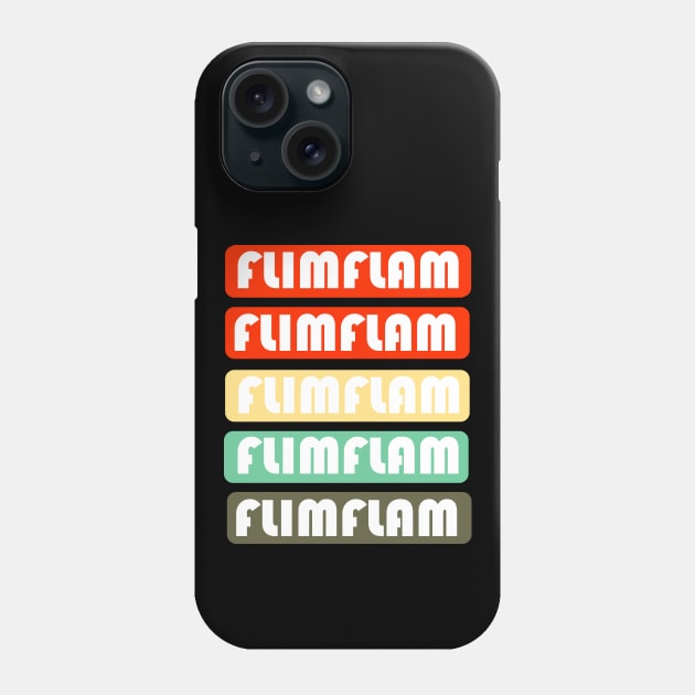 Flimflam- Retro Colors Typography Phone Case by Eva Wolf