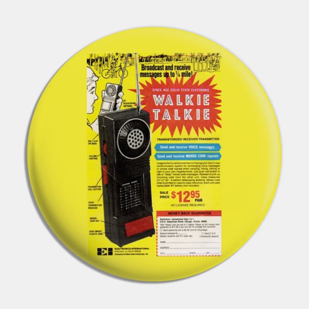 Vintage Walkie Talkie Ad Pin by Burnt Budz