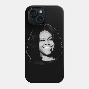 Michelle Obama Black and White Phone Case