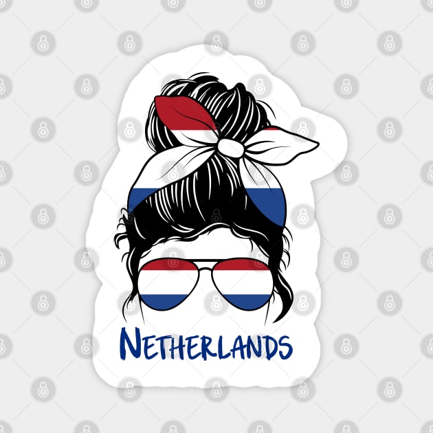 Netherlands girl, Netherlands Flag, Netherlands gift heritage,   Dutch girlfriend, Magnet by JayD World