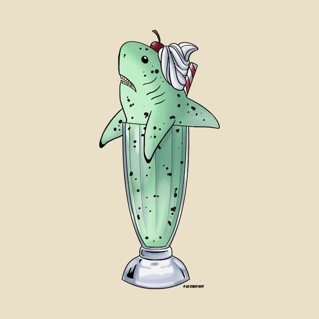 Mint Choco Chip Milkshark by lizstaley