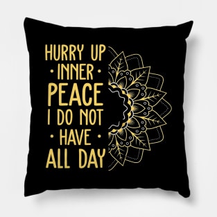 yoga flower inner peace Pillow