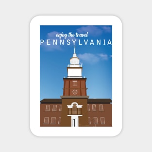 Awesome city view on Capital city building, Pennsylvania Magnet