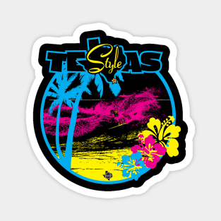Texas Style Surfer in CMYK Magnet