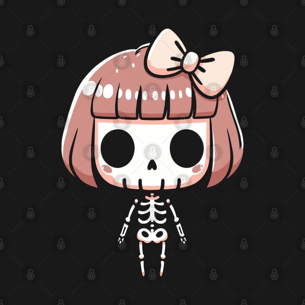 Cute Kawaii Ghost in Halloween Style | Halloween Costume for Skeleton Lovers by Nora Liak