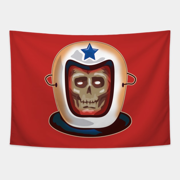 Astro Skull Tapestry by zerostreet