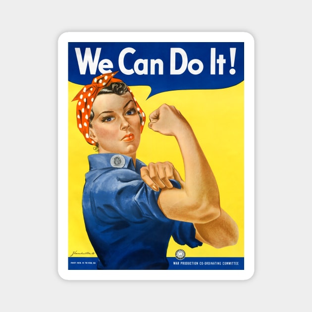 We Can Do It! Rosie the Riveter Vintage WPA Magnet by vintagetreasure