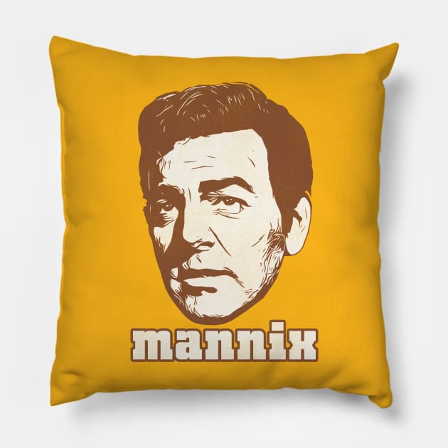 Joe Mannix Pillow by darklordpug