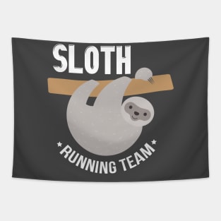 Adorable Sloth Running Team for Sloth Lovers Tapestry