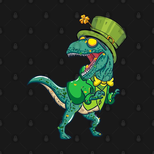 Dino Trex Dinosaur St. Patricks Day by tobzz