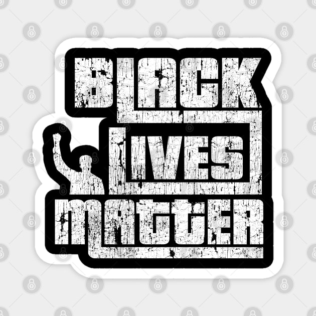 Black Lives Matter Fist In Air Magnet by blackartmattersshop