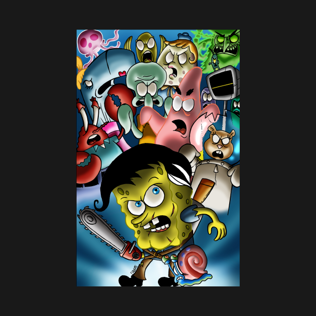 Evil Dead SpongeBob - Spongebob - T-Shirt | TeePublic