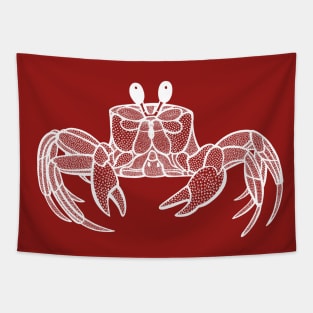 Ghost Crab - crab lovers hand drawn design Tapestry