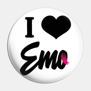 I Love Emo Pin