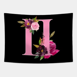 Gemini Horoscope Zodiac Pink Flower Design Tapestry