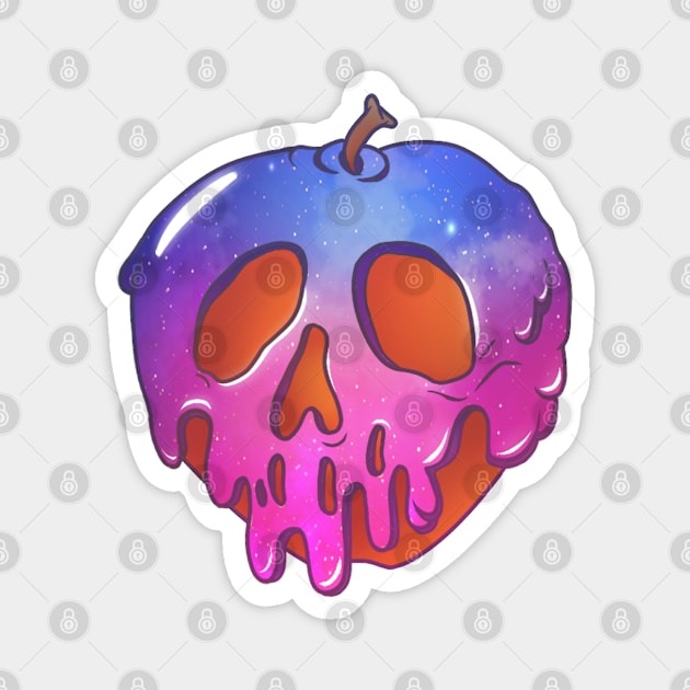 Poisionous galaxy apple Magnet by Helithus Vy