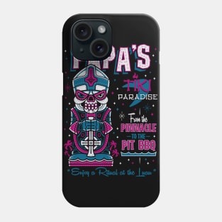 Papa Ghost Tiki Paradise - Vintage Surf Vacation Phone Case