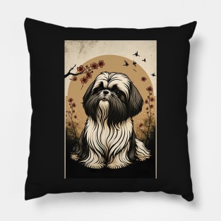 Super Cute Shih Tzu Portrait - Japanese style Pillow