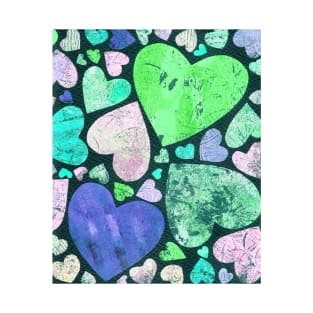 Hearty heart (neon green on black) T-Shirt