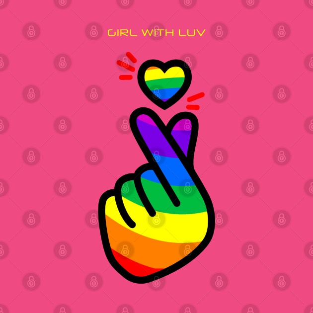 Girl with luv: celebrate the pride rainbow by Blacklinesw9