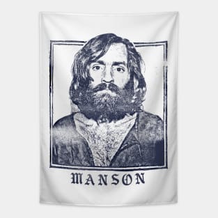 Charles Manson /// Vintage Look Punk Style Design Tapestry