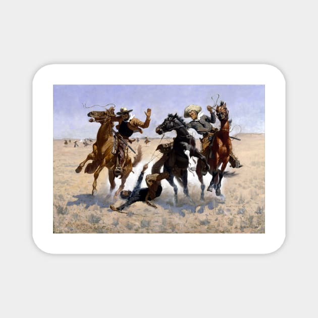 Frederic Remington Aiding a Comrade Magnet by pdpress