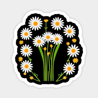 Flower pattern daisies cute Magnet