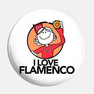 I Love Flamenco Pin