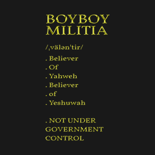 Boyboy Militia Dictionary collection(gold) T-Shirt