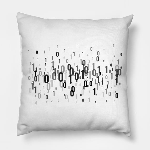 Computer Binary Code Pillow by Islanr