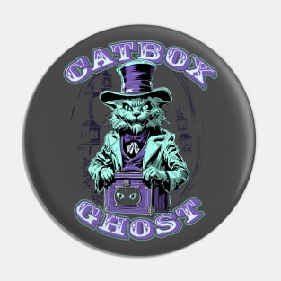 Cat Box Ghost Pin